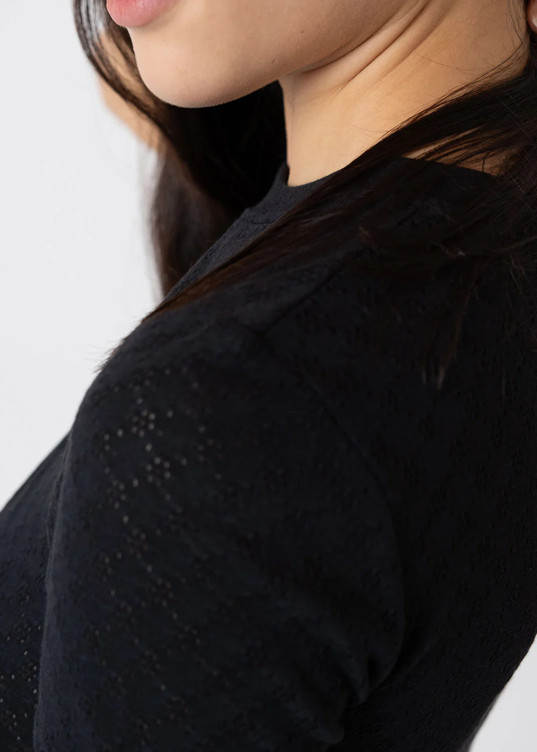Ajour-Top "Ines" - schwarz - Image 3