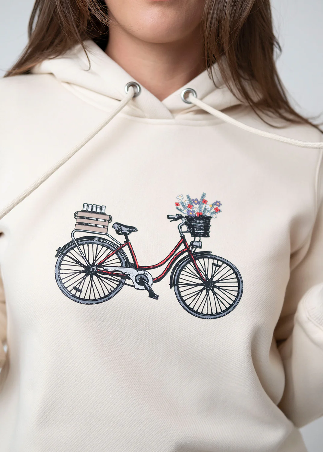 Hoodie "Expresslieferdienst Damen" - beige - Image 3