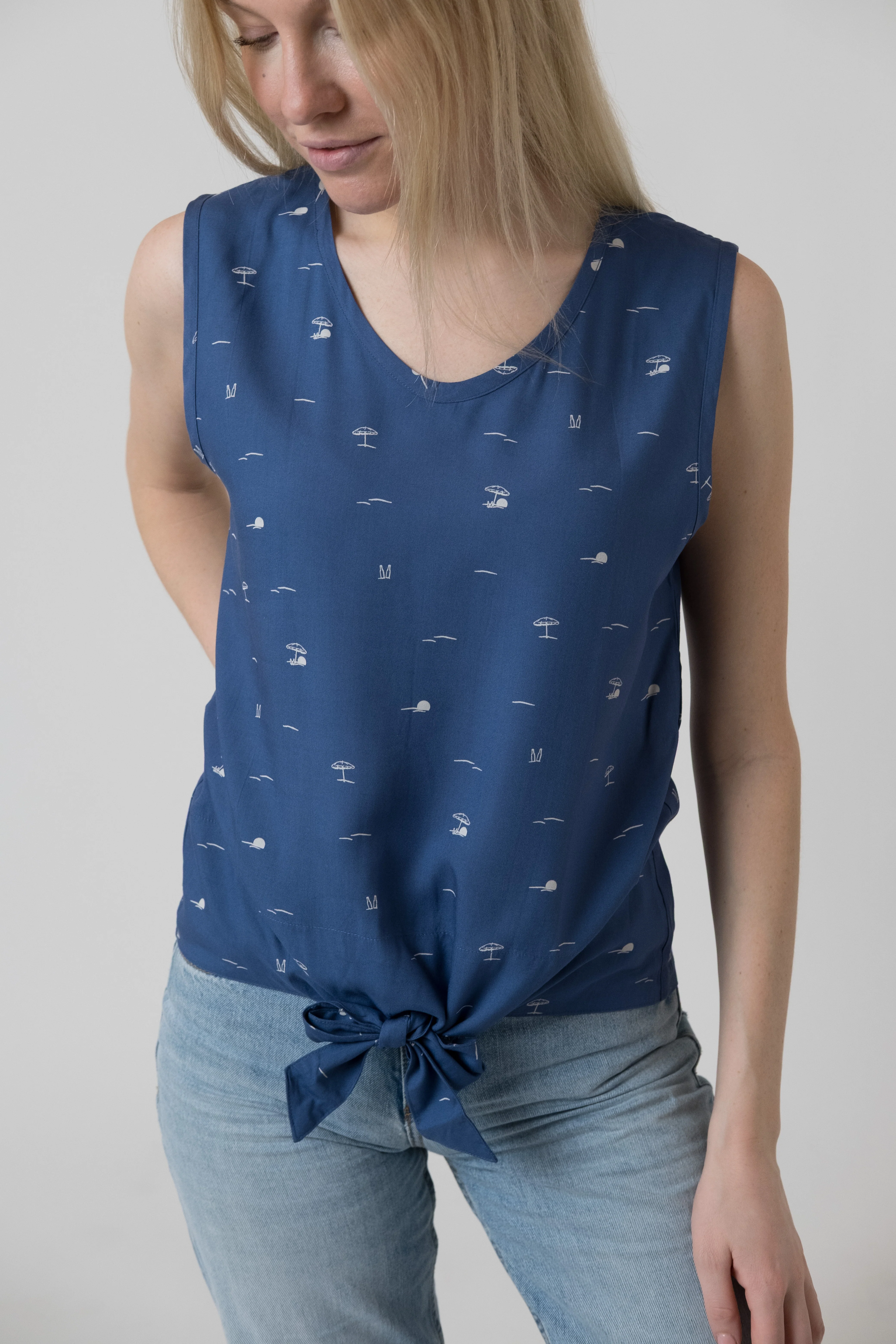 Knotentop "Dolce Vita" - dunkelblau - Image 3