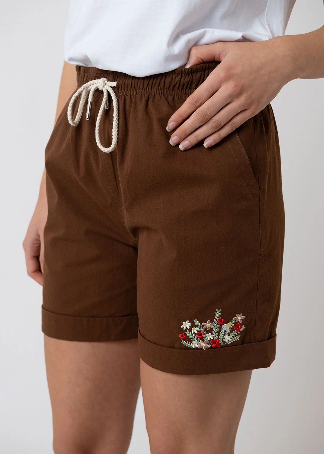 Short "Blumenwiese" - dunkelbraun - Image 2
