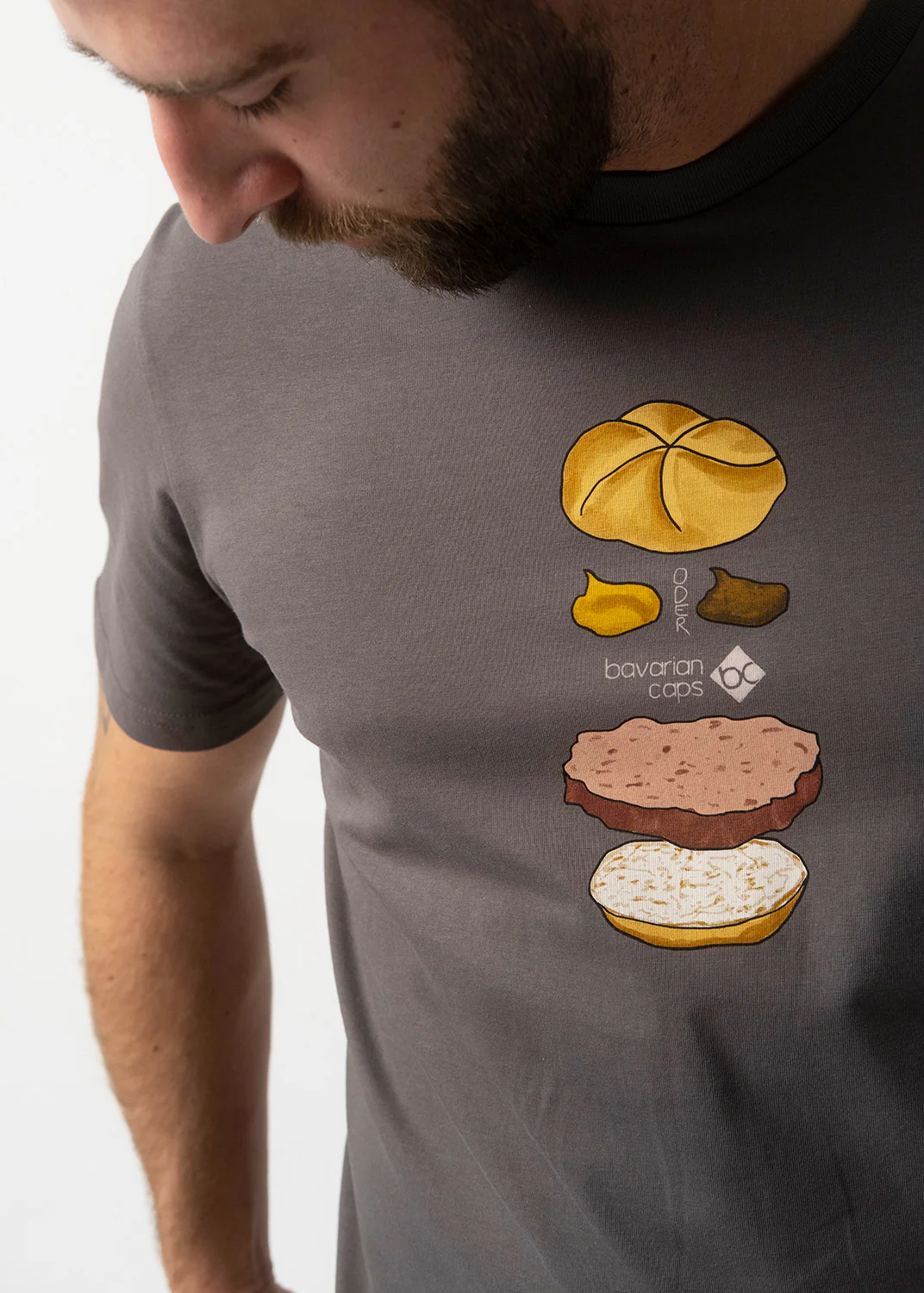 T-Shirt "Bavarian Burger" - anthrazit - Image 3