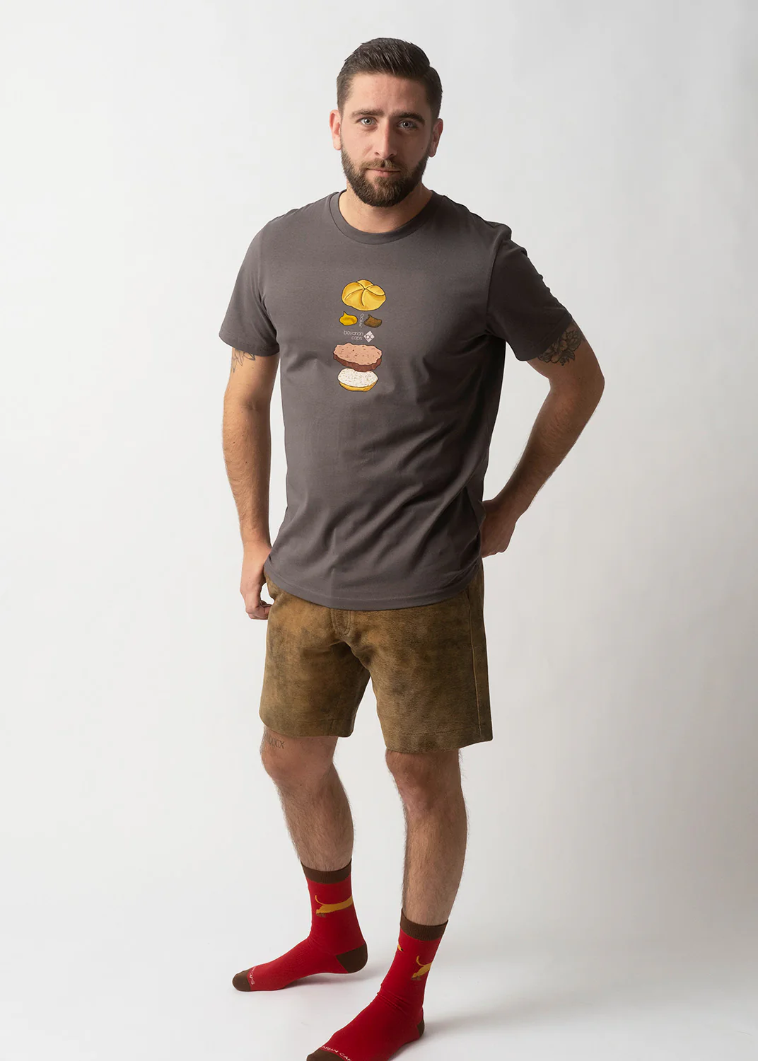 T-Shirt "Bavarian Burger" - anthrazit - Image 4