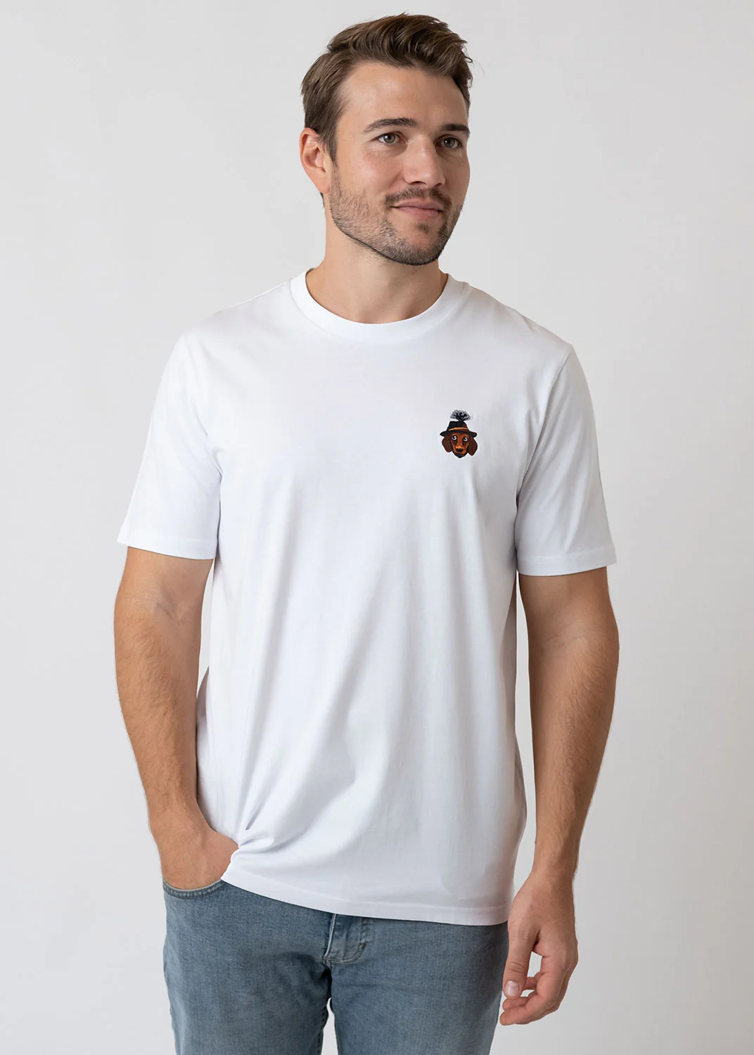 T-Shirt "Monsieur Waldi" - weiß - Image 3