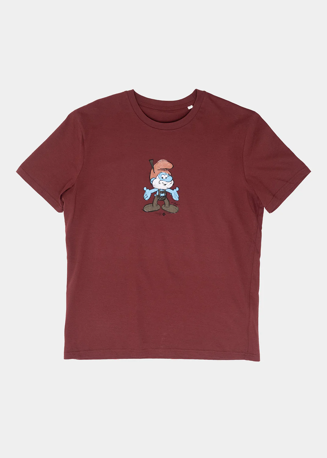 T-Shirt "Papa Schlumpf" - burgund - Image 3
