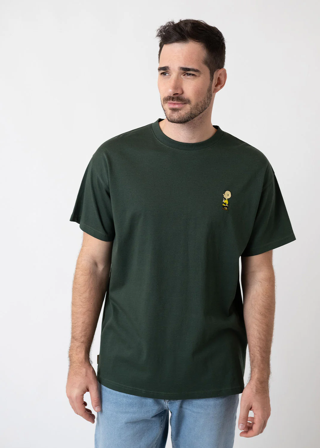 T-Shirt "Peanuts: Na, Merce" - dunkelgrün - Image 3