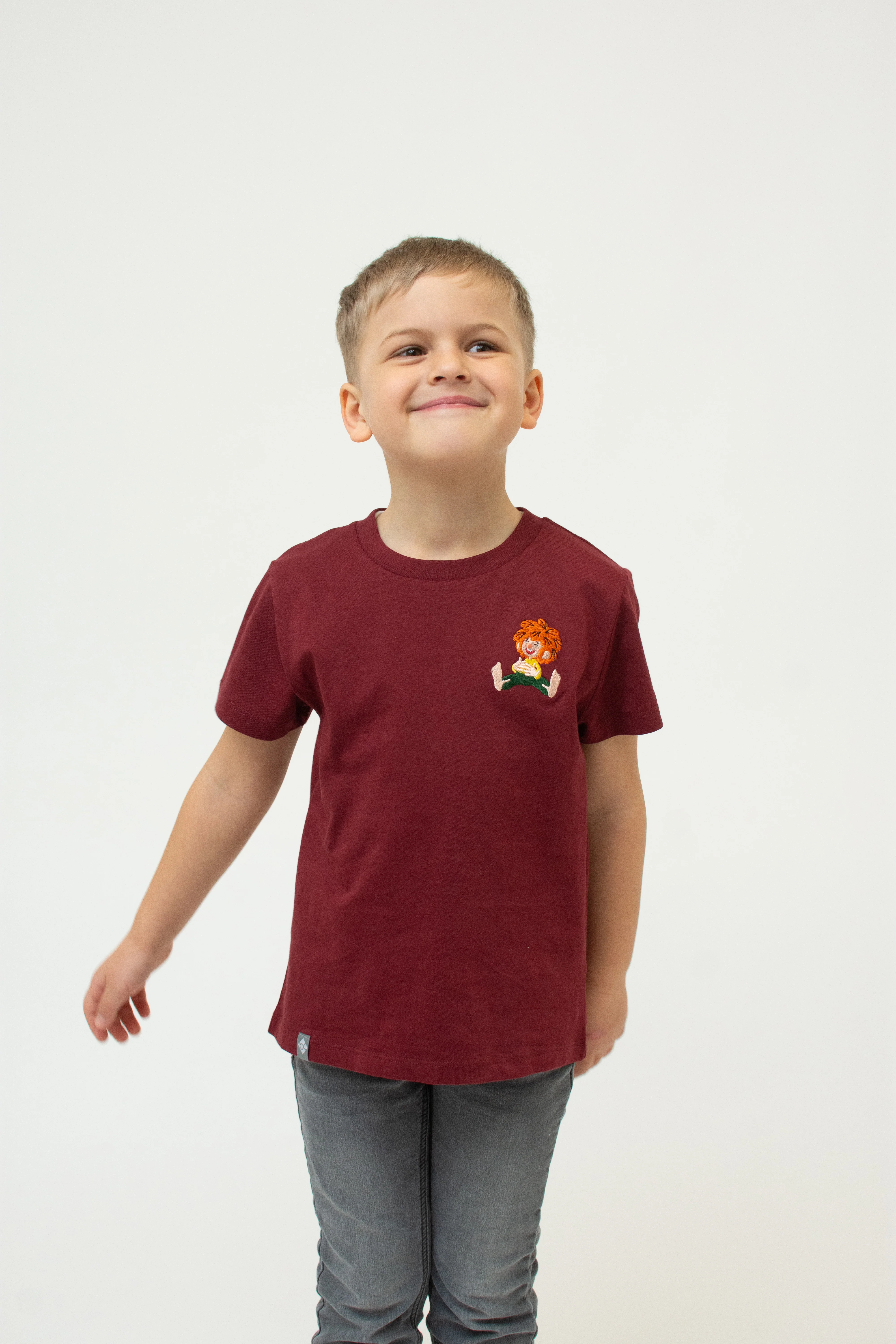 T-Shirt "Pumuckl lacht" - dunkelrot (Kinder) - Image 3